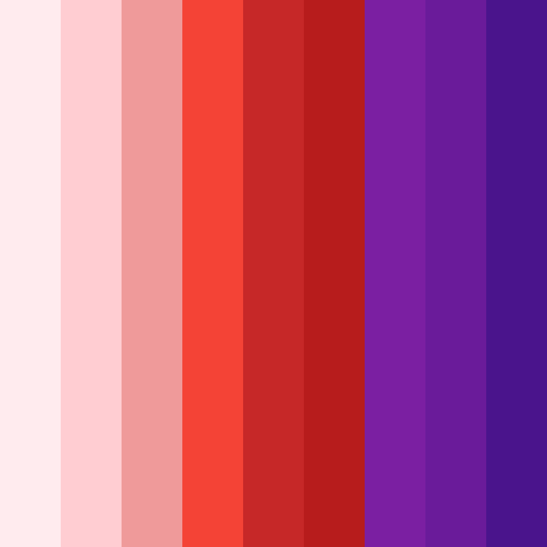 Download red shades color palette PNG image (square)