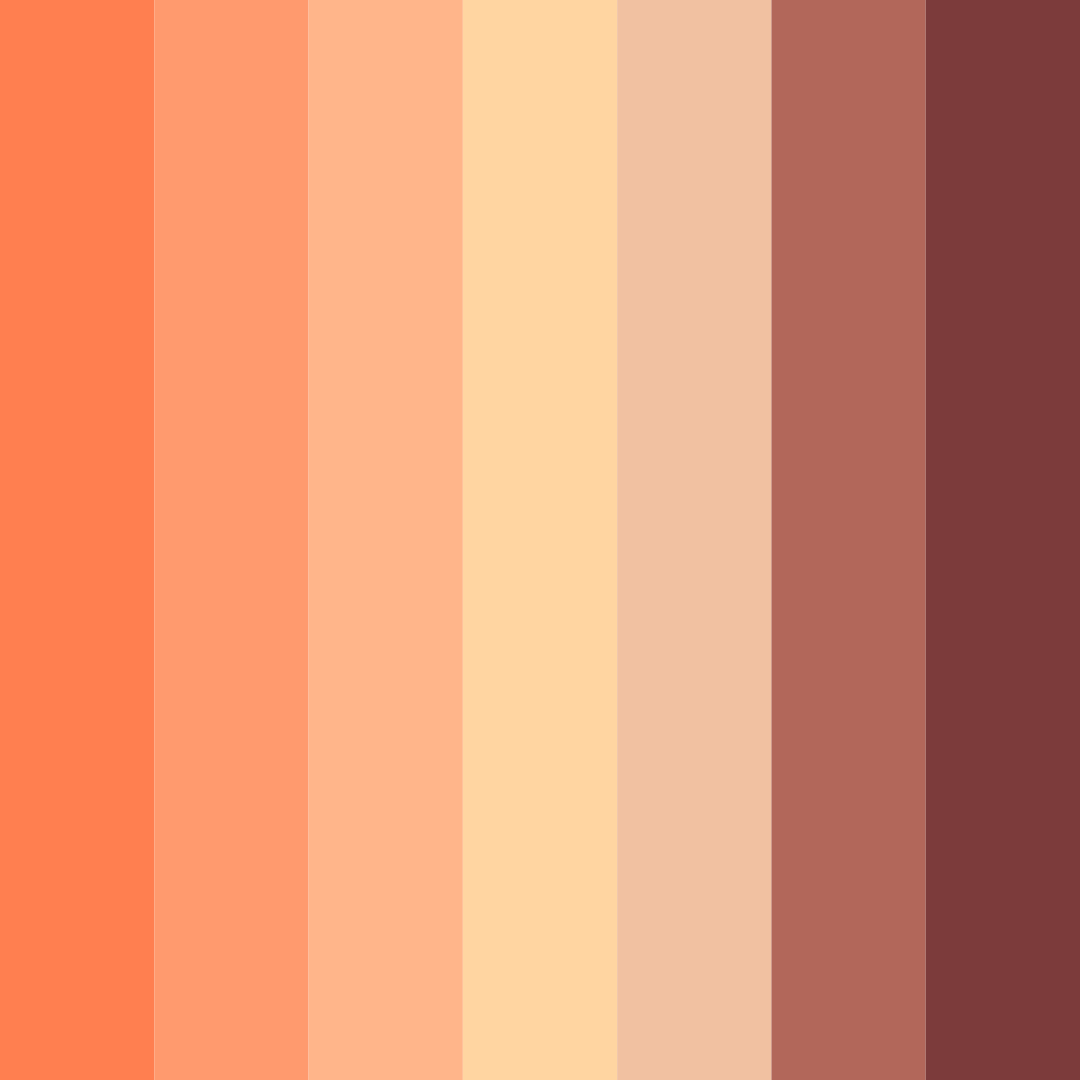 Download ember sunrise color palette PNG image (square)