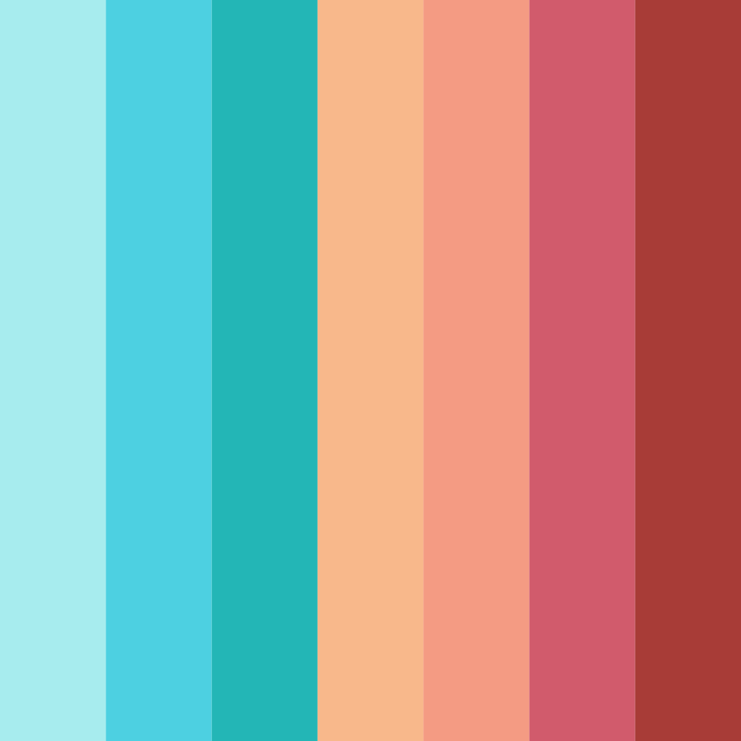 Download tropical sunrise color palette PNG image (square)