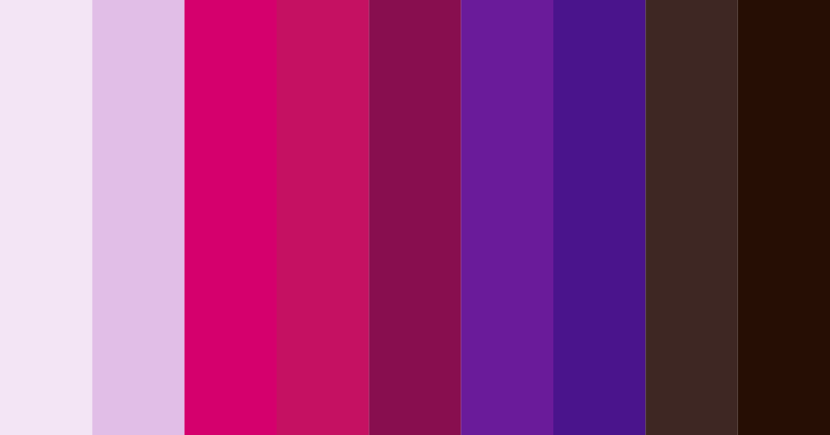 Download shades of magenta color palette PNG image (landscape)
