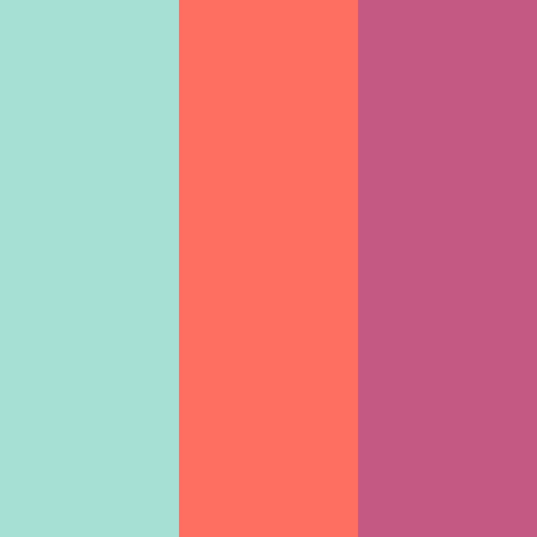 Download teal coral dream color palette PNG image (square)