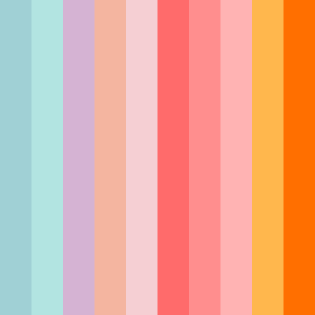 Download coral dreamscape color palette PNG image (square)