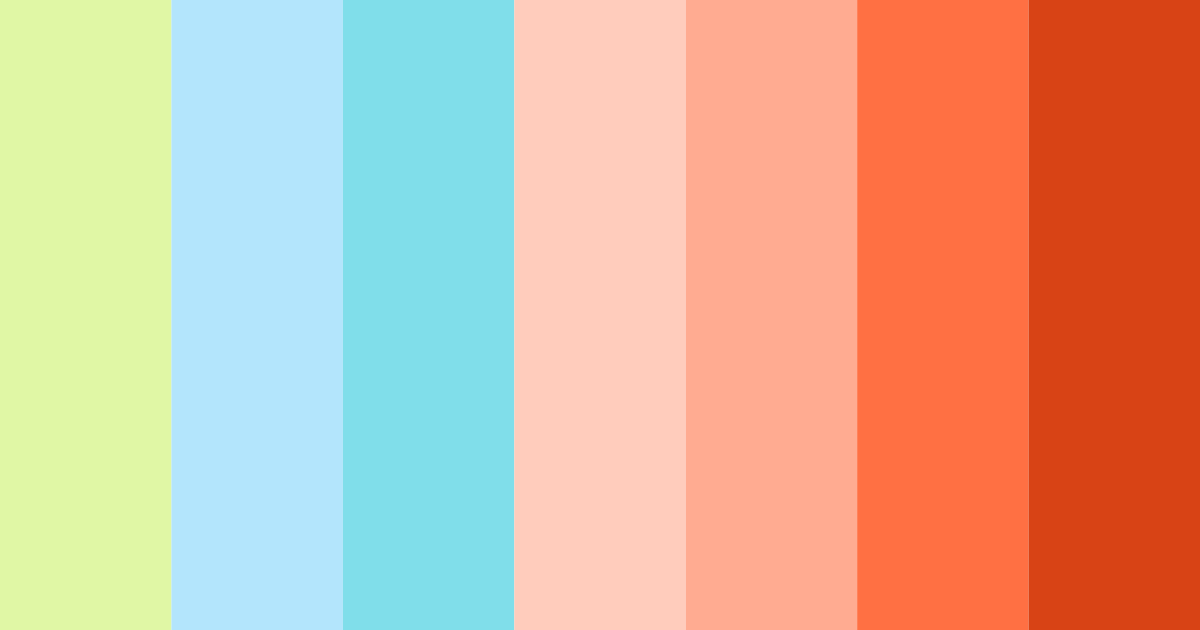 Download tropical sunrise color palette PNG image (landscape)