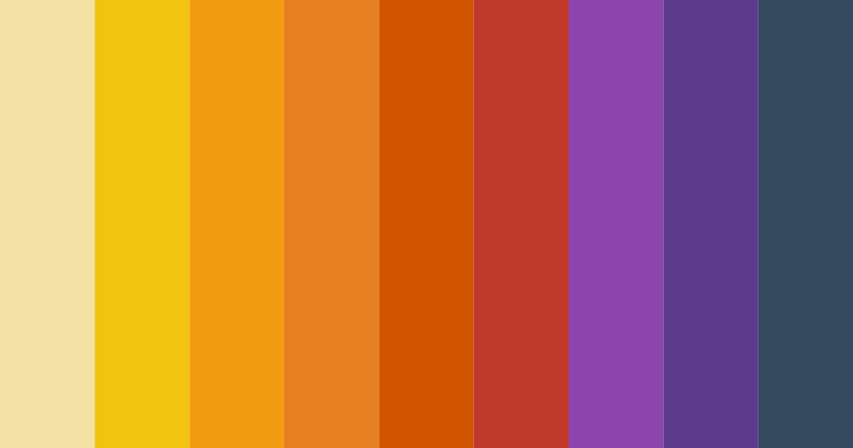 Download warm autumn color palette PNG image (landscape)