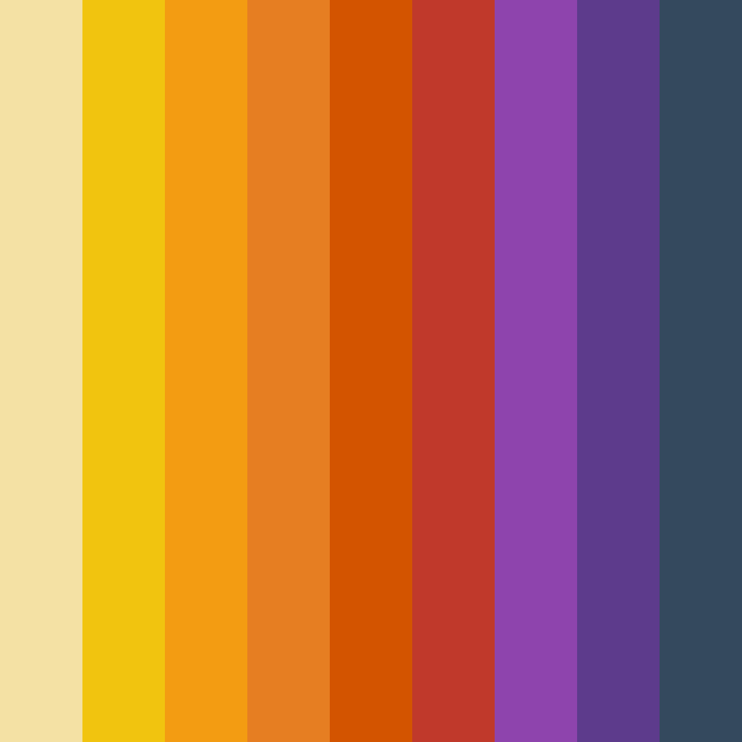 Download warm autumn color palette PNG image (square)