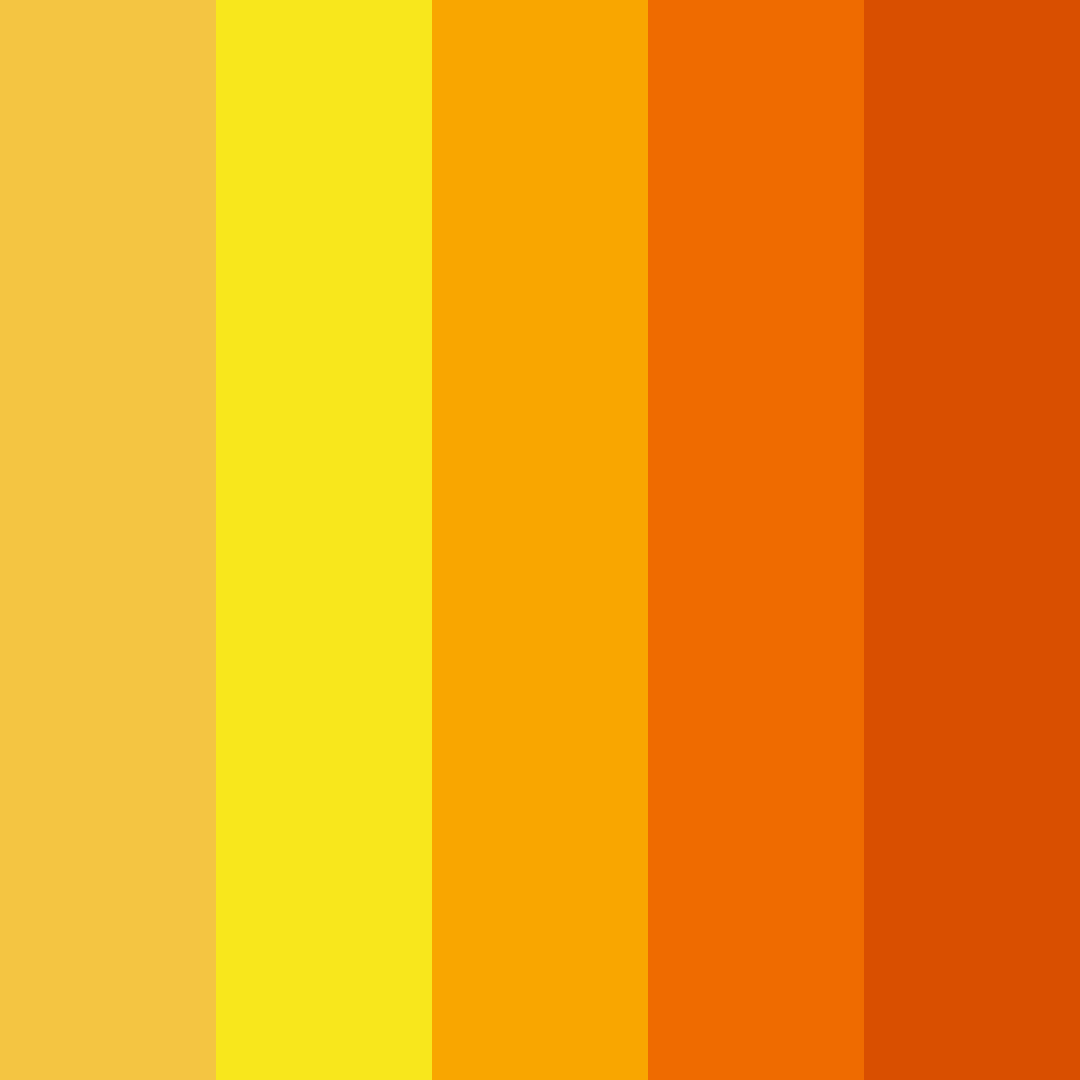 Download yellow cartoon color palette PNG image (square)