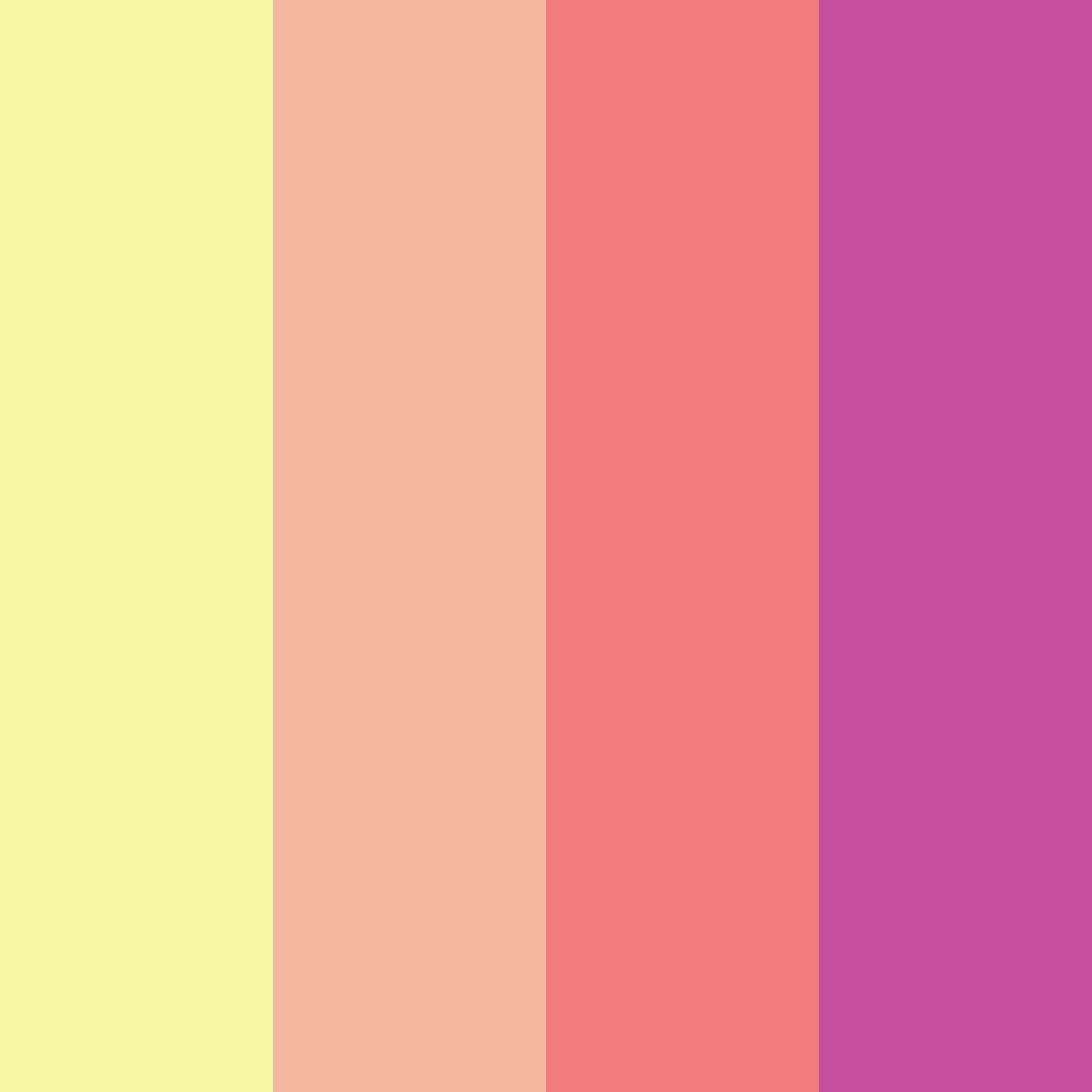 Download rainbow pink color palette PNG image (square)