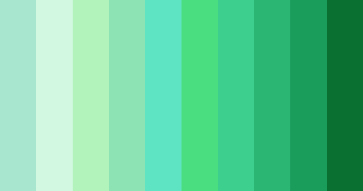 Download emerald oasis color palette PNG image (landscape)