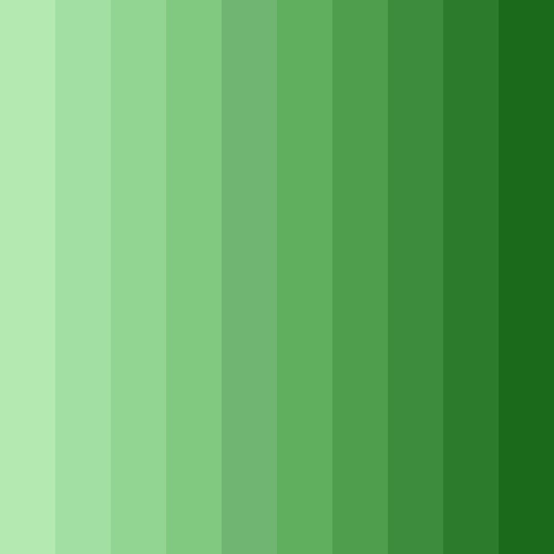 Download green shades color palette PNG image (square)