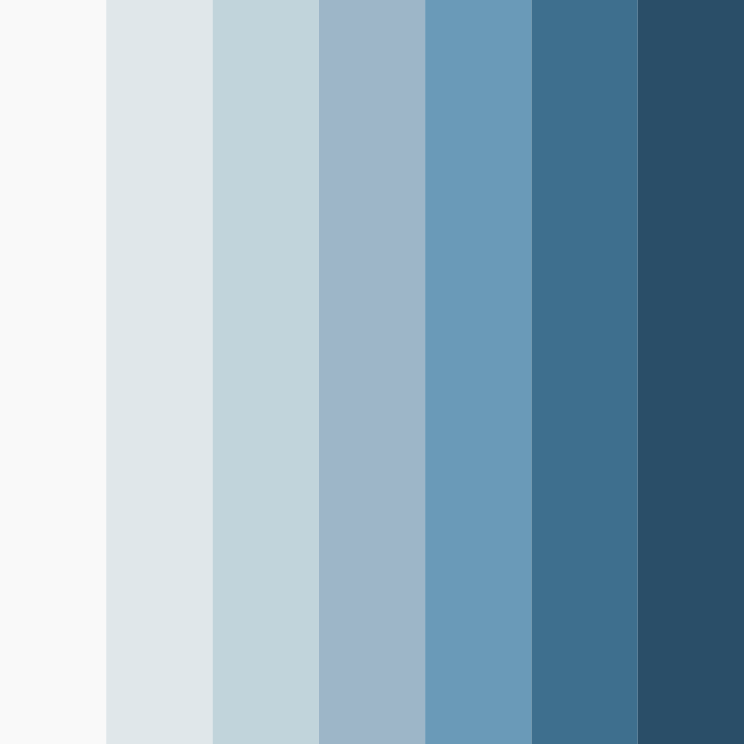 Download cool blue color palette PNG image (square)