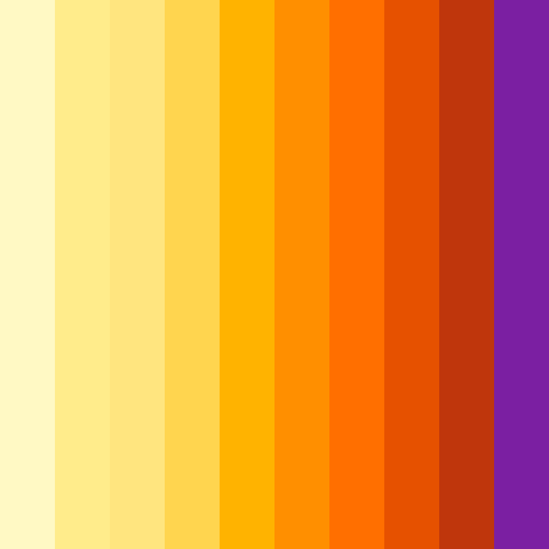 Download golden sunrise harmony color palette PNG image (square)