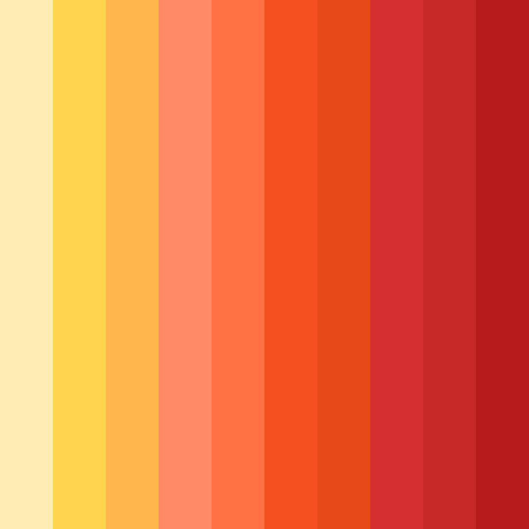 Download fiery orange color palette PNG image (square)