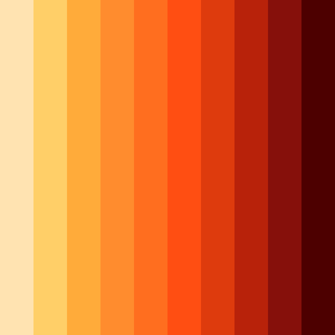 Download blazing summer solstice color palette PNG image (square)