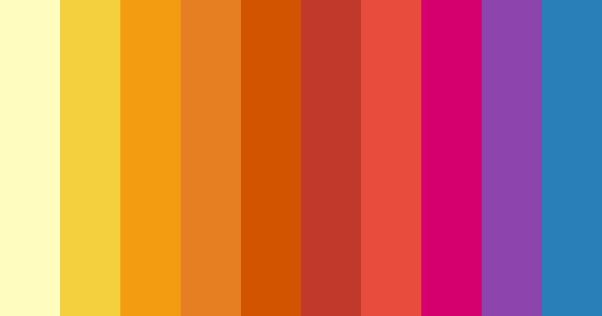 Download colorful sunset color palette PNG image (landscape)