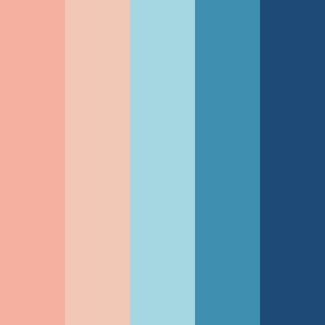 Download ocean's embrace at dusk color palette PNG image (square)