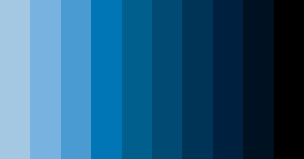 Download royal blue shades color palette PNG image (landscape)
