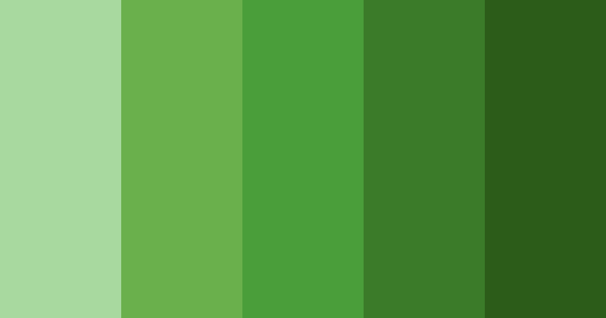 Download shades of forest green color palette PNG image (landscape)