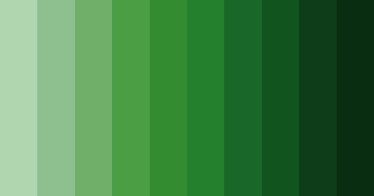 Download forest green shades color palette PNG image (landscape)