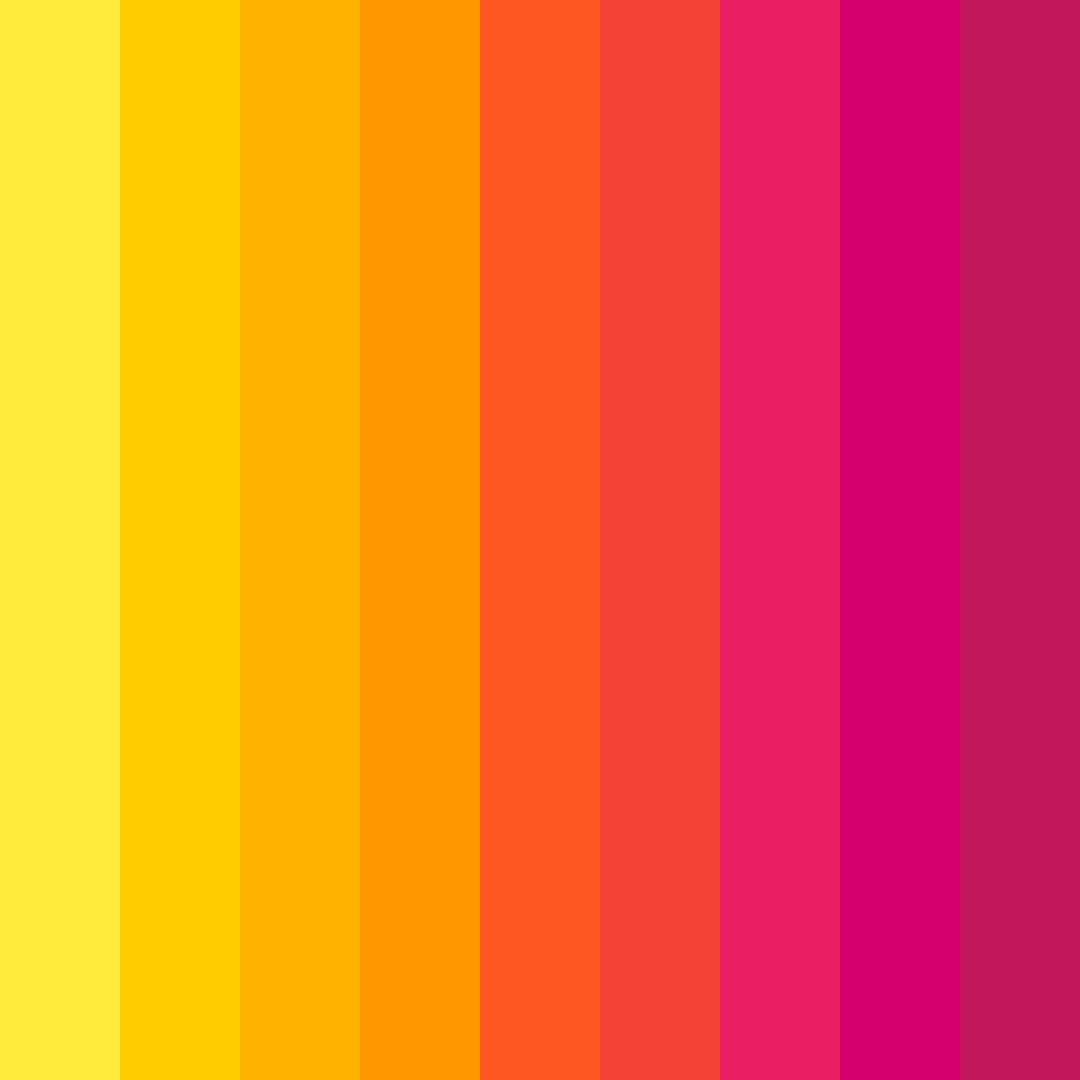Download sunset blossoms color palette PNG image (square)