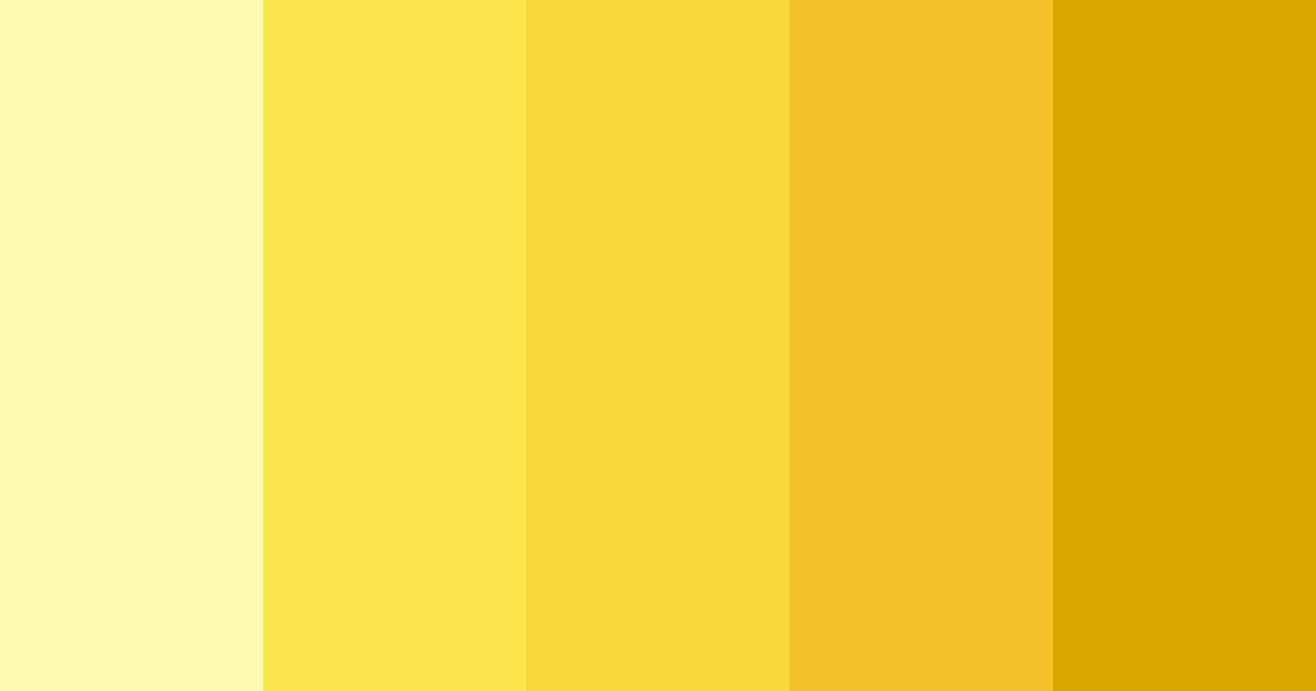Download sunny yellow color palette PNG image (landscape)