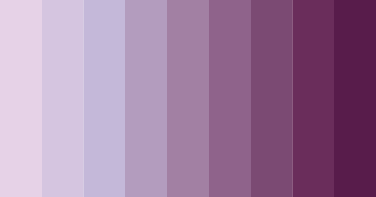 Download shades of lavender color palette PNG image (landscape)