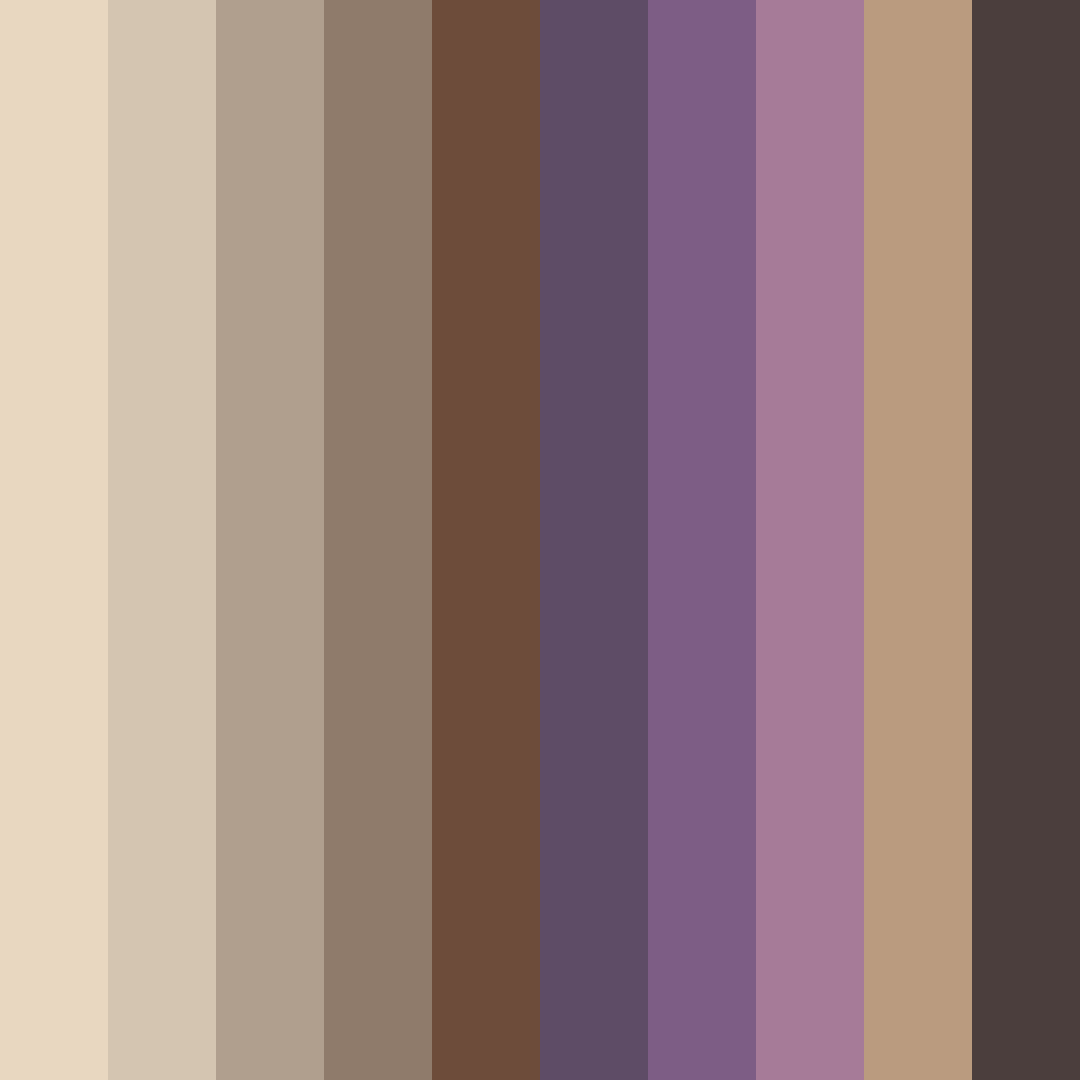 Download brown earthy tones color palette PNG image (square)