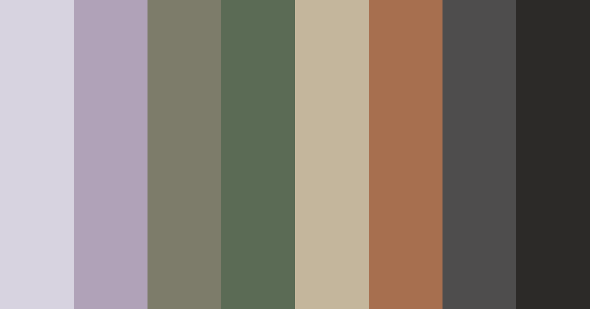 Download mystic earthtones color palette PNG image (landscape)