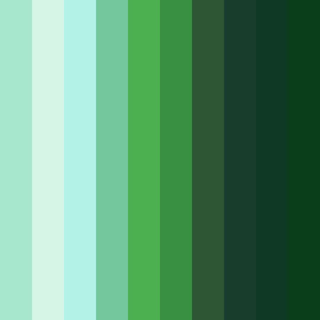 Download emerald dreams color palette PNG image (square)