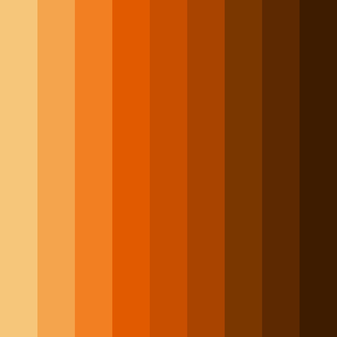 Download amber glow color palette PNG image (square)
