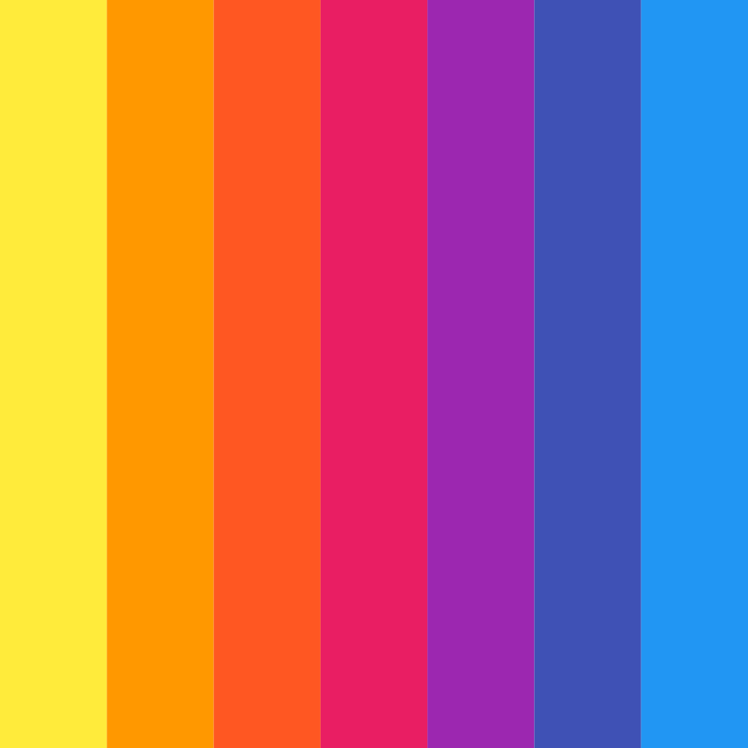 Download colorful rainbow color palette PNG image (square)