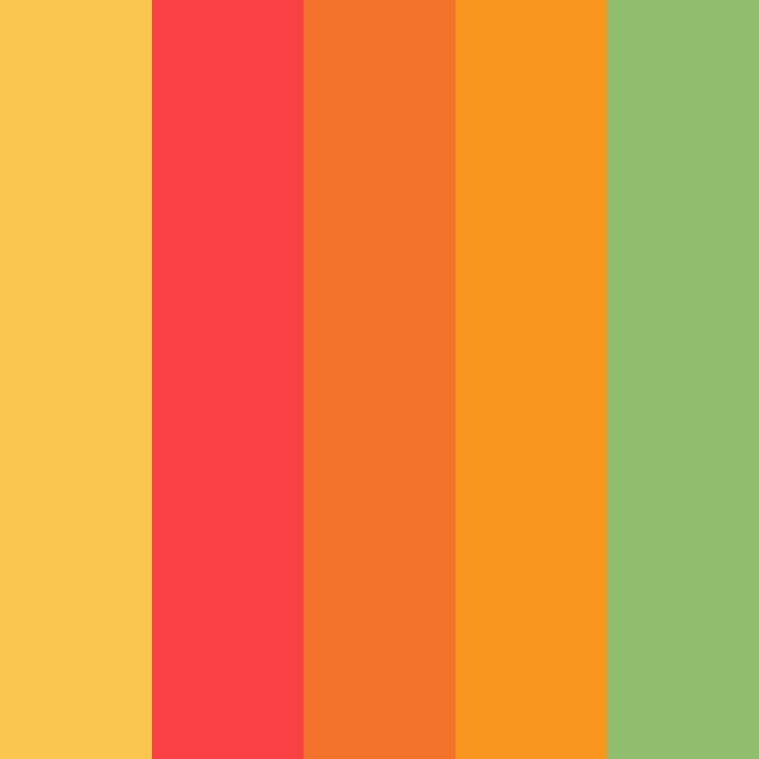 Download colorful yellow color palette PNG image (square)