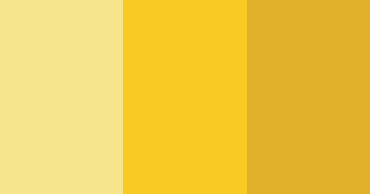 Download shades of yellow color palette PNG image (landscape)