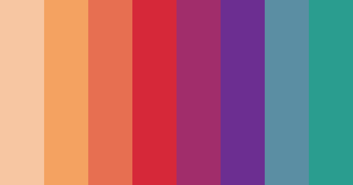 Download sunset serenade color palette PNG image (landscape)