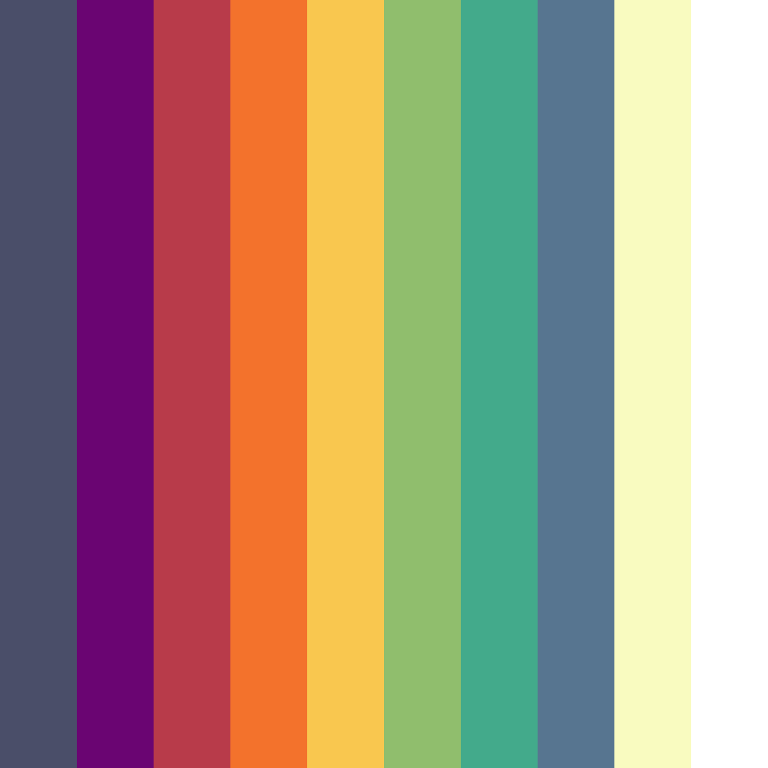 Download ethereal gradient color palette PNG image (square)
