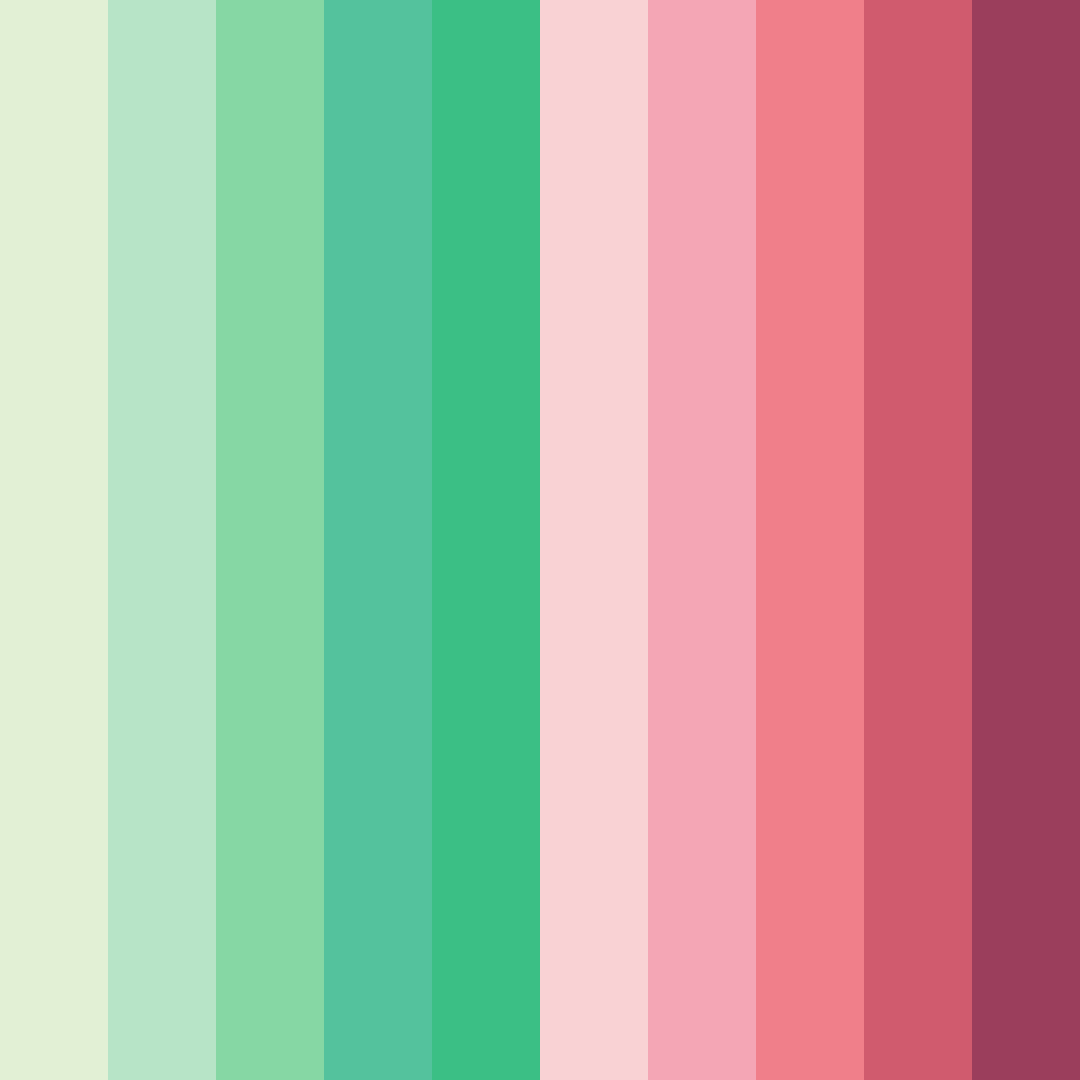 Download enchanted garden bliss color palette PNG image (square)