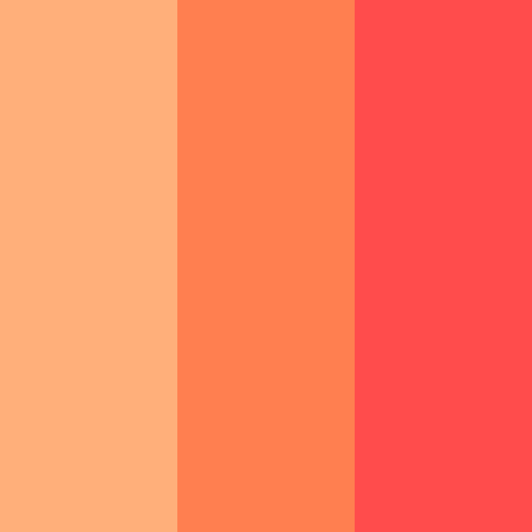 Download coral sunset color palette PNG image (square)