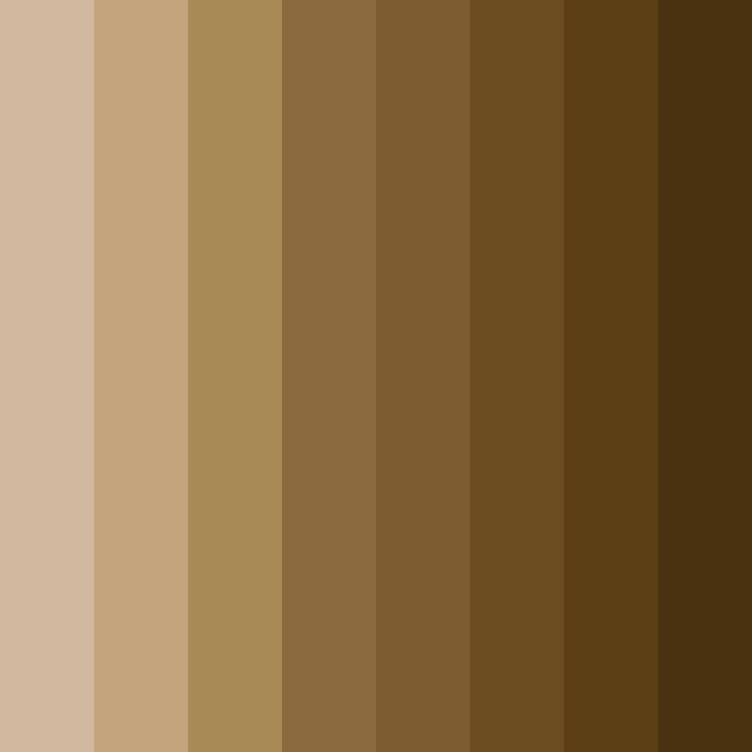Download shades of hazel color palette PNG image (square)