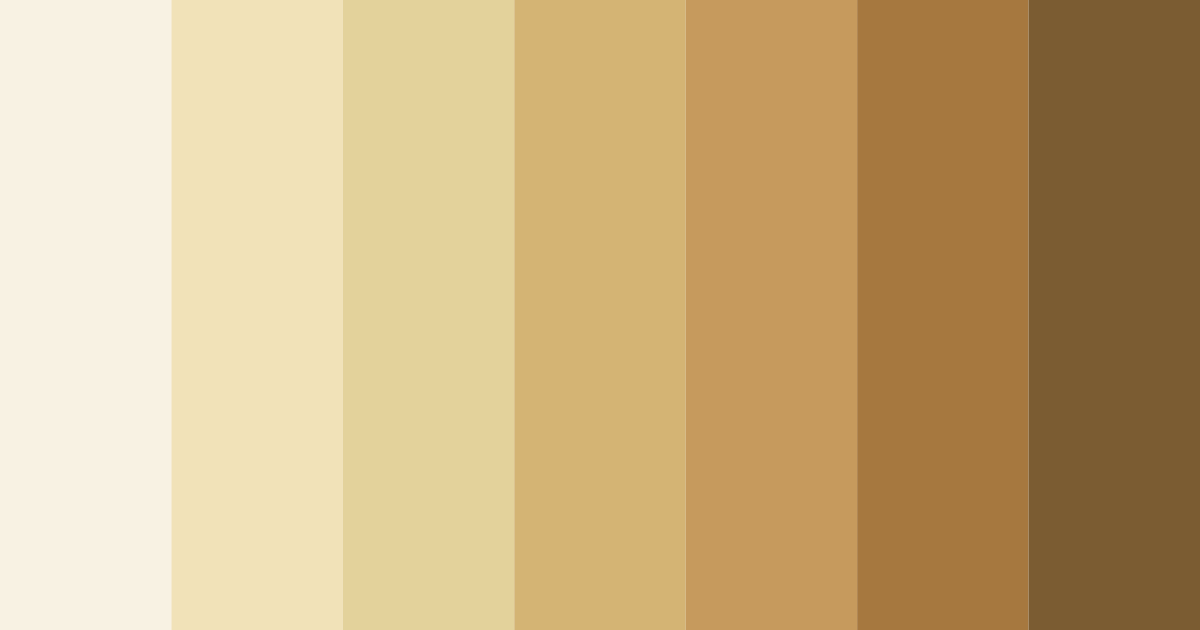 Download creme shades color palette PNG image (landscape)