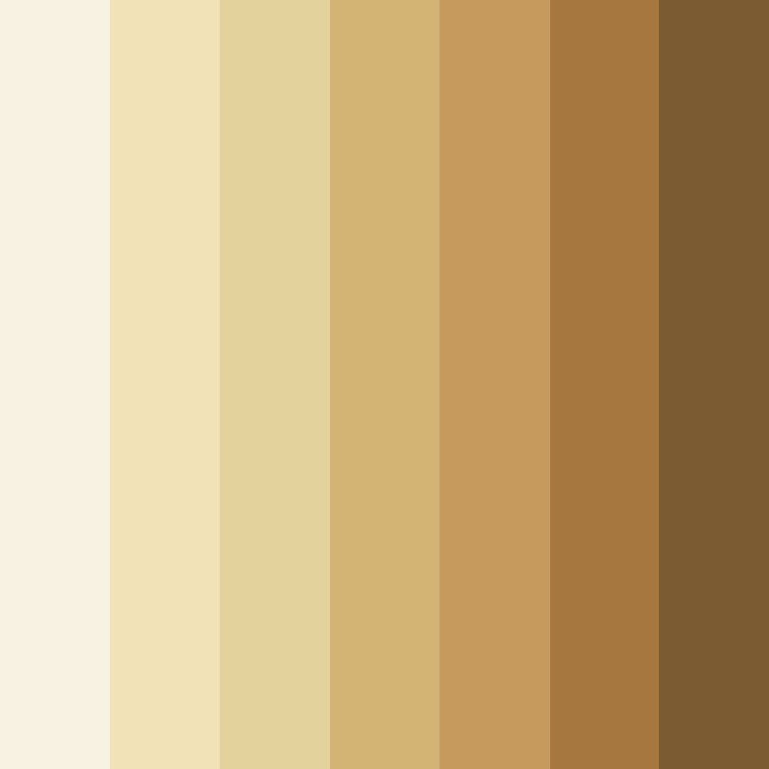 Download creme shades color palette PNG image (square)