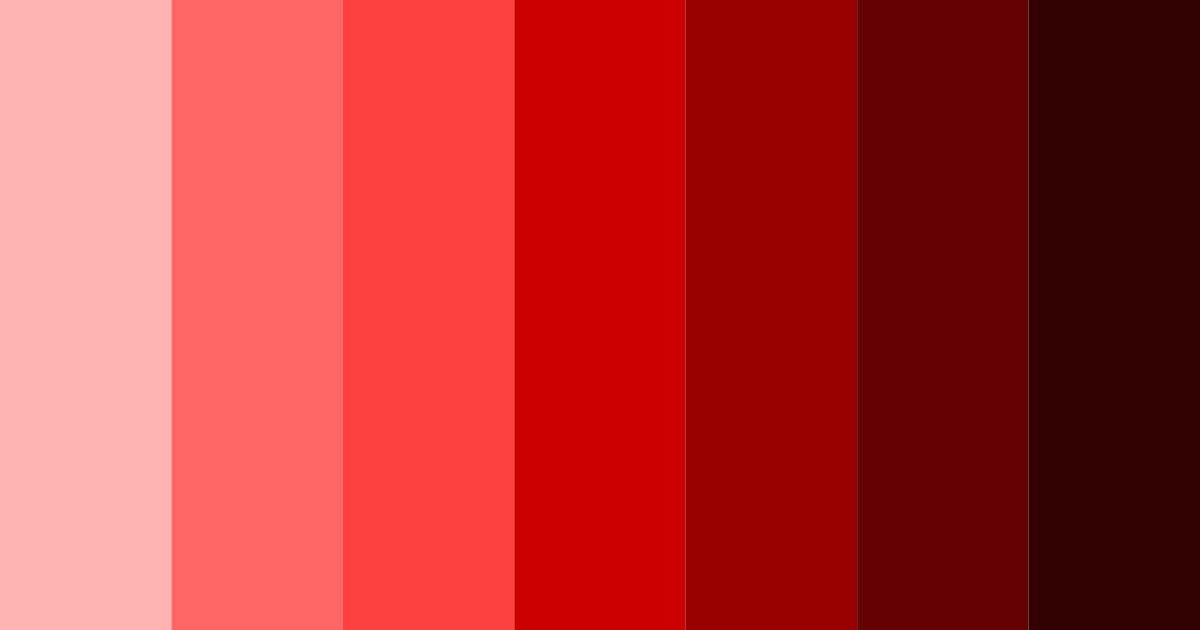 Download deep red shades color palette PNG image (landscape)