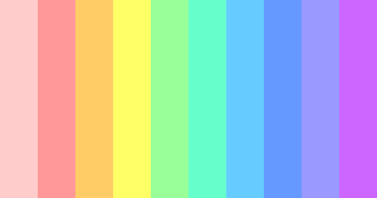 Download rainbow colors color palette PNG image (landscape)