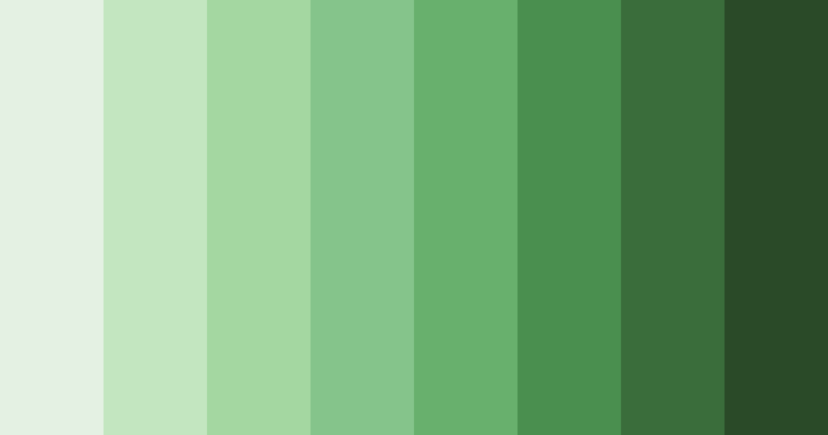 Download green matcha color palette PNG image (landscape)