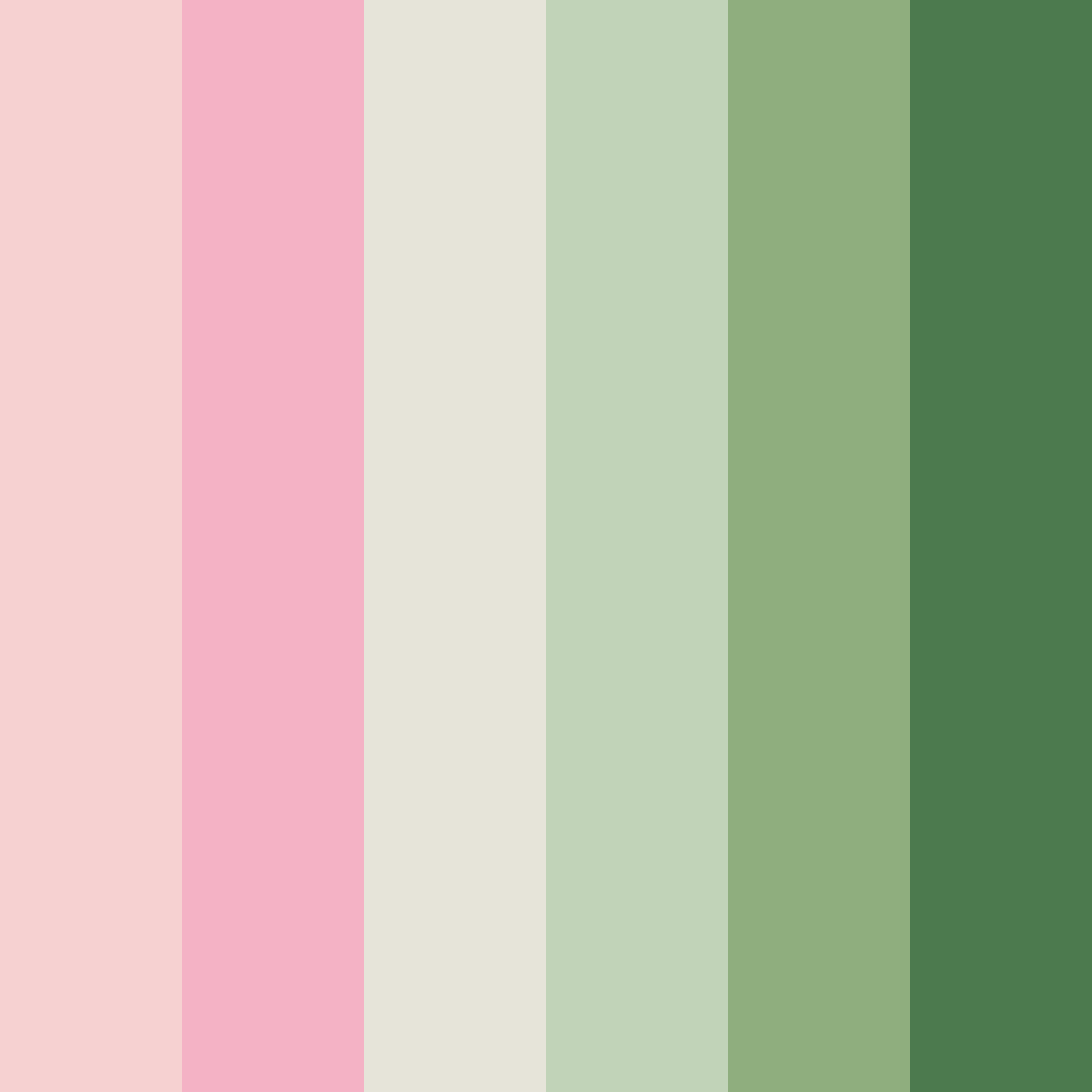 Download green matcha and baby pink bliss color palette PNG image (square)