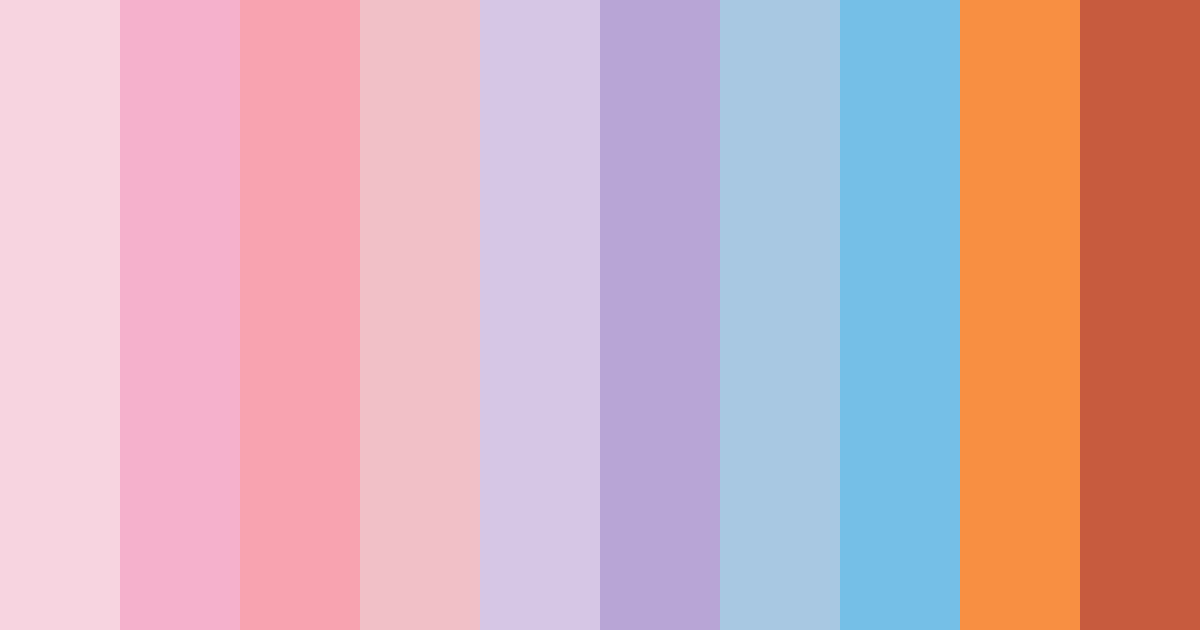 Download soft pink and blue garden color palette PNG image (landscape)