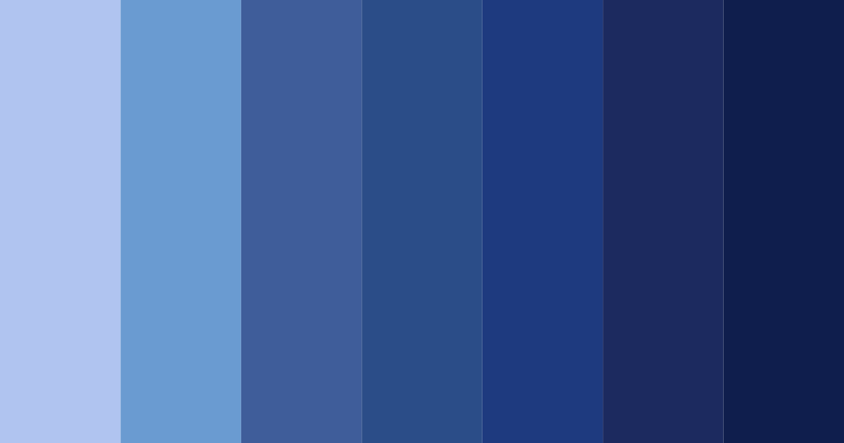 Download royal blue shades color palette PNG image (landscape)