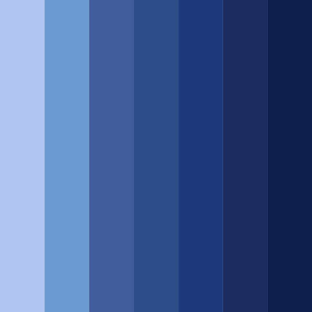 Download royal blue shades color palette PNG image (square)