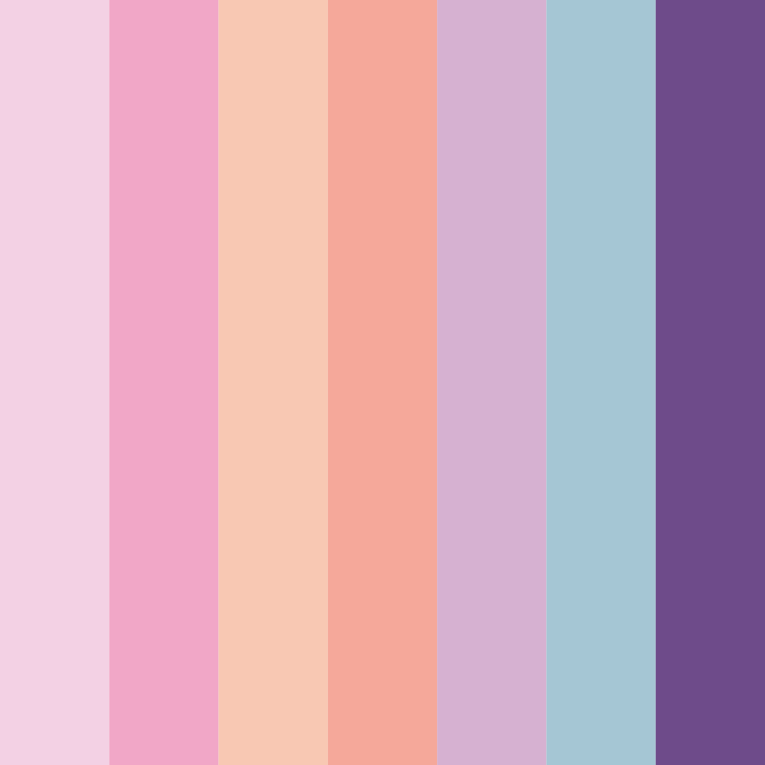 Download whimsical blossom serenade color palette PNG image (square)