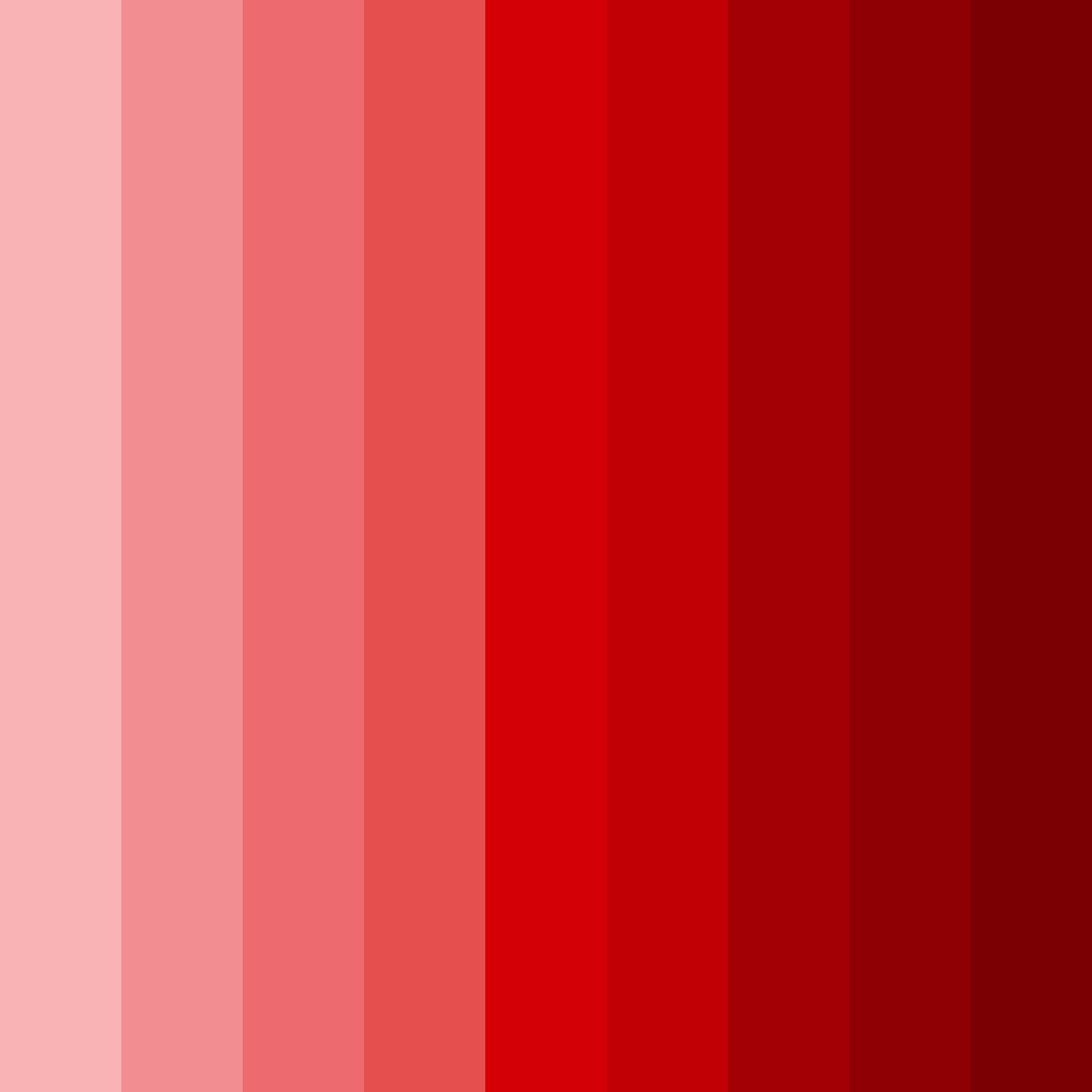 Download shades of red color palette PNG image (square)