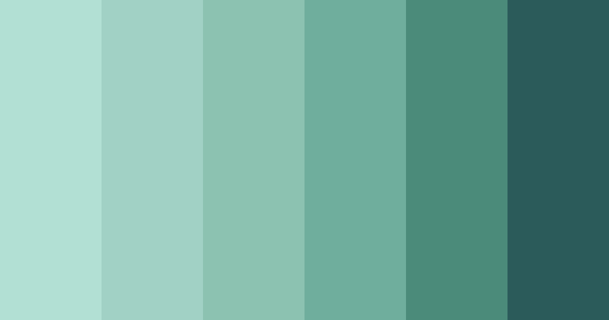 Download teal tranquility color palette PNG image (landscape)