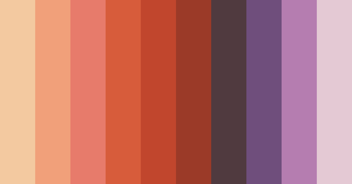 Download sunset coral color palette PNG image (landscape)